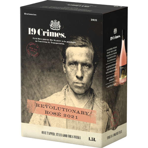 19 Crimes Revolutionary Rosé Wine Box 19 Crimes GBL
