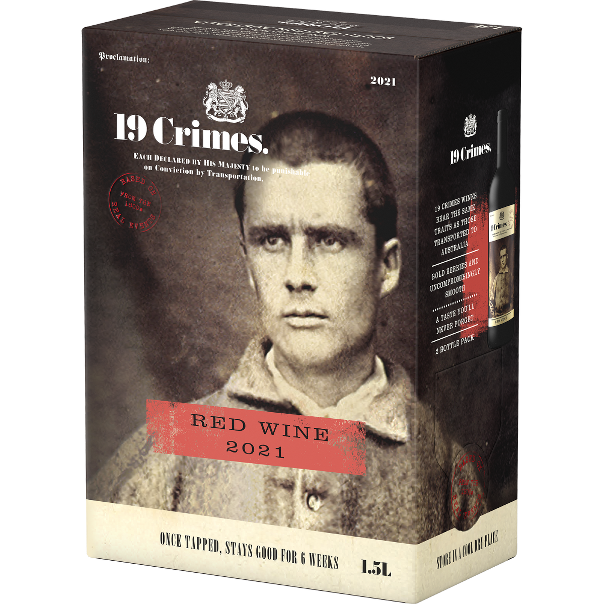 19 Crimes Red Wine Bag in Box